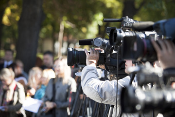 covering an event with a video camera