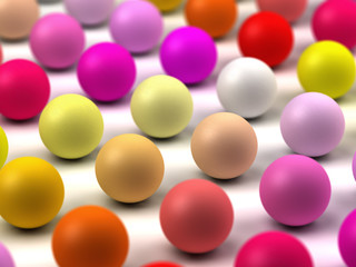 Pastel spheres array