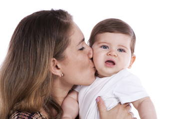Mother with her baby son