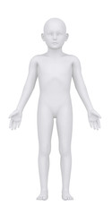 Child teenager in anatomical position anterior view