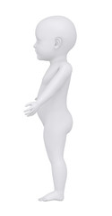Baby in anatomical position lateral view
