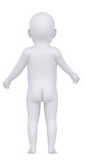 Baby in anatomical position posterior view