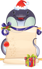 Black water snake - symbol of Chinese horoscope for New Year.