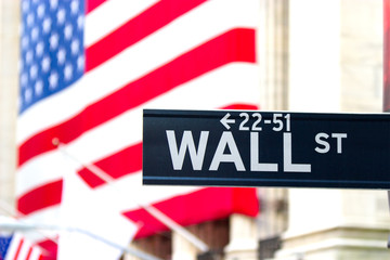 Fototapeta premium Wall Street Sign