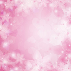 Valentine's day background with flowers