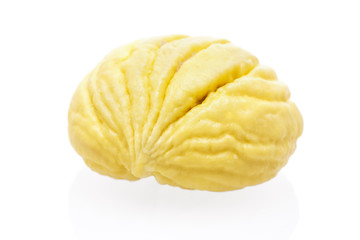 Peeled Chestnut isolated on white