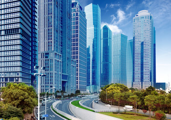 Fototapeta premium Skyscrapers in Shanghai, China