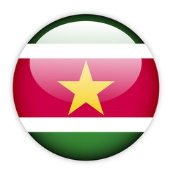 Fototapeta premium Suriname flag button