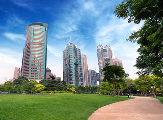 Obraz premium Shanghai Lujiazui Financial Center skyscraper