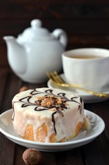 Biscuit roll with the cream