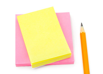 Note paper and pencil