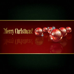 Christmas grunge background with decorations