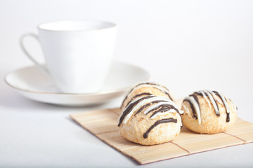 Cookies against a tea cup