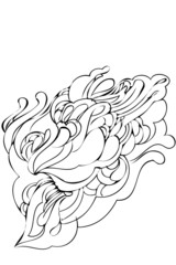 a abstract graphic design in black and white