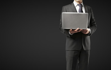 businessman with laptop