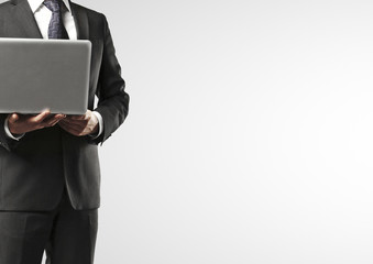 businessman with laptop