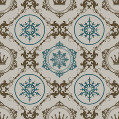 Seamless Vintage. Wallpaper Pattern. Vector