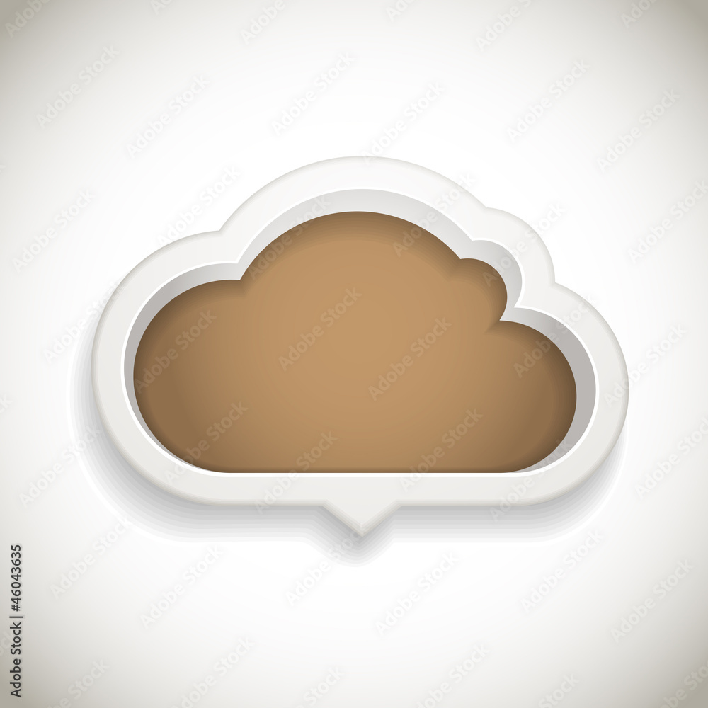 Poster abstract speech cloud with bround text area