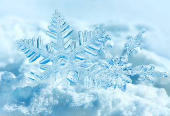 Christmas  snowflakes on snow - 46044644