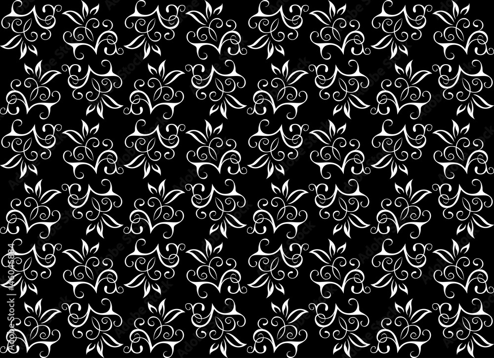 Poster Damask seamless background