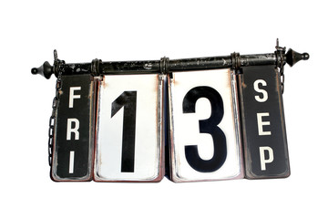 Friday the thirteenth signboard