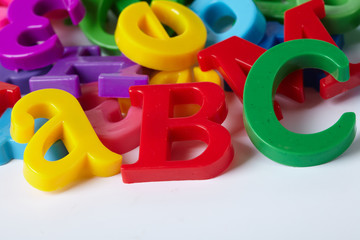 Naklejka premium Plastic alphabet letters