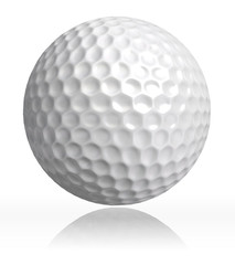 golf ball on white background