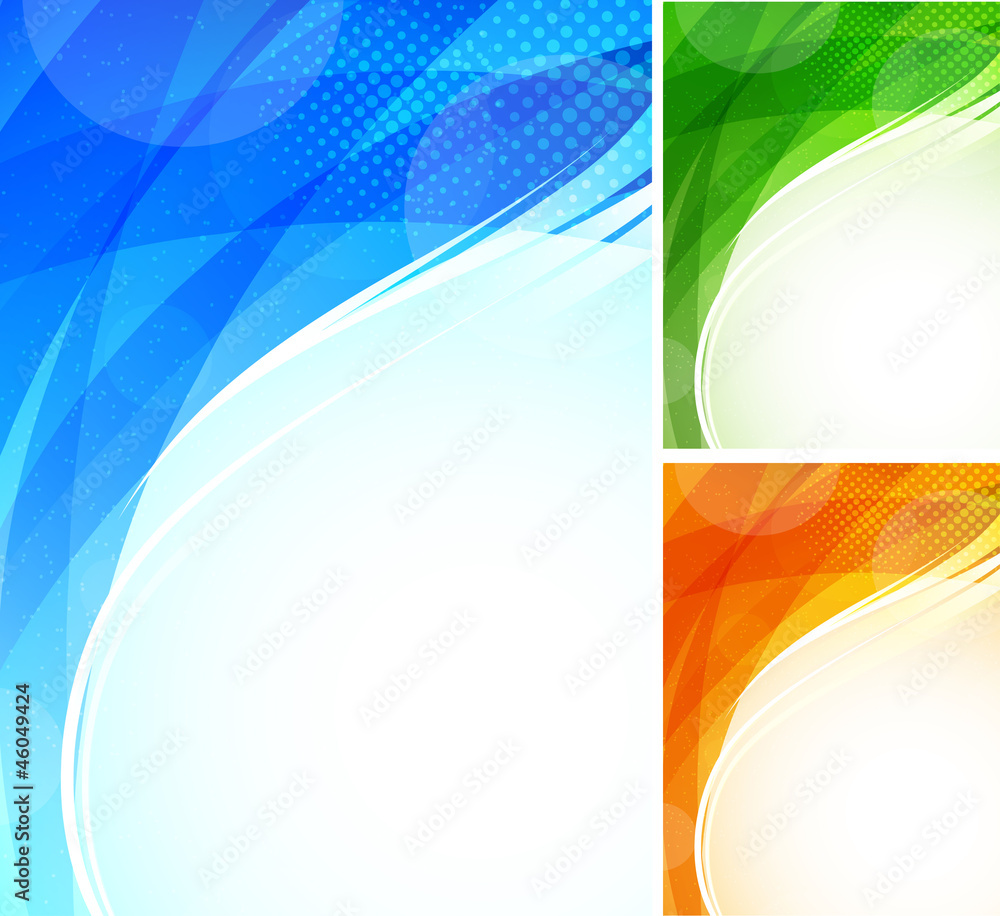 Poster set of tech backgrounds