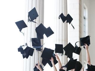 throwing graduation hats