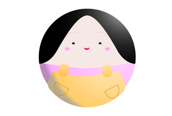 エプロンを着た女性のイラスト