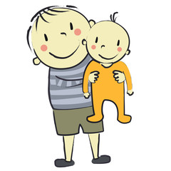 faire part bébé orange avec garçon