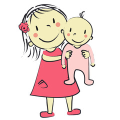 faire part fille bébé fille rose