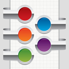 Naklejka premium vector colorful labels, badges