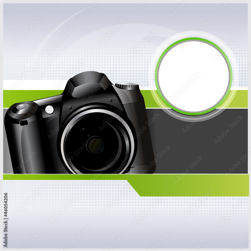 Poster Abstract vector background with camera