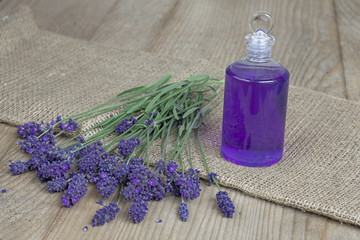 Obraz na płótnie Canvas Bottle of lavender oil