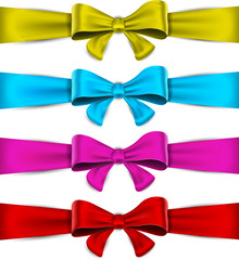 Set of colorful bows.