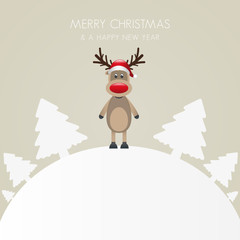 reindeer hat christmas tree white background world