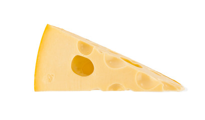 piece of cheese isolated