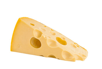 piece of cheese isolated