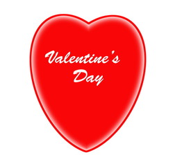 Red heart and valentines day