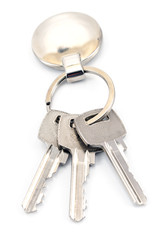 Keys with metal tag