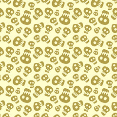 Seamless halloween pattern with skulls