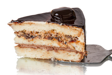 Piece of cake with prunes