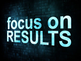 Fototapeta premium Life style concept: pixelated words focus on RESULTS on digital