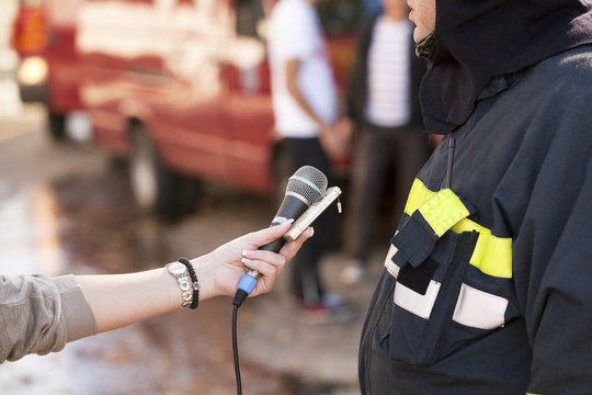 an interview with a firefighter