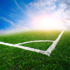 Fototapeta premium green soccer field