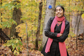 Indian Girl in Fall Season