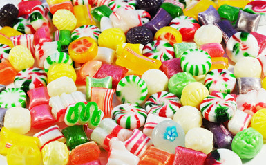Fototapeta na wymiar Tło wykonane z kolorowych cukierków