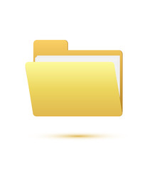 Folder icon with paper
