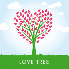 concept love tree heart shape vector illustration design - 46072464